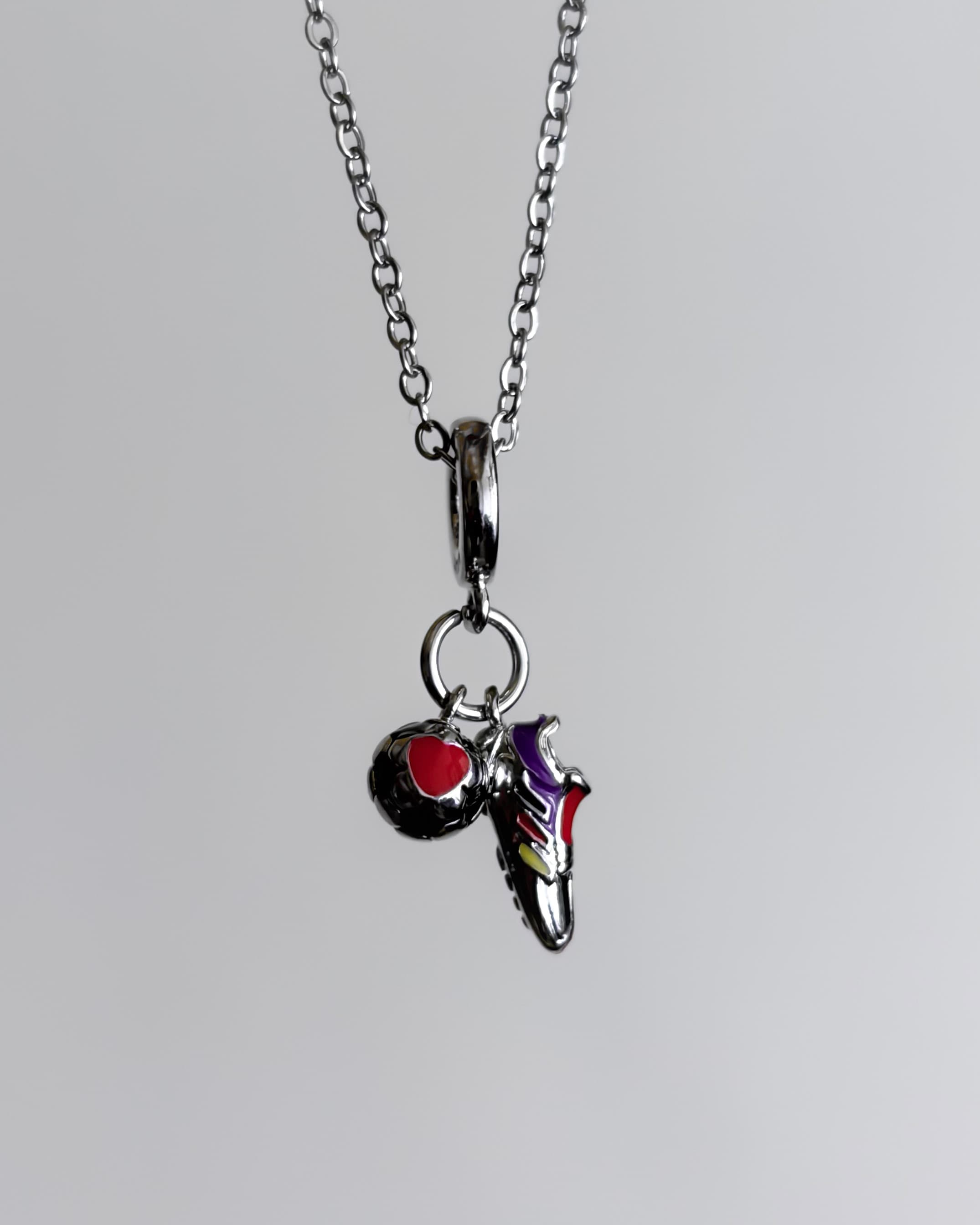 Studs & Football Necklace